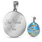 Glowlight Tetra Print Luxury Circle Necklace