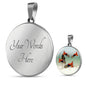 Lovely Common Molly Fish Print Circle Pendant Luxury Necklace