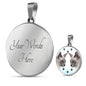 Tonkinese Cat Print Circle Pendant Luxury Necklace