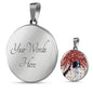 English Springer Spaniel Print Circle Pendant Luxury Necklace
