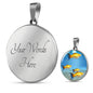 Common Molly Print Circle Pendant Luxury Necklace