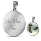 Oscar Fish Print Luxury Circle Charm Necklace