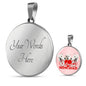 West Highland White Terrier (Westie) Family Print Circle Pendant Luxury Necklace