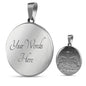 Morgan Horse Print Circle Pendant Luxury Necklace