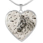 Appaloosa Horse Print Heart Pendant Luxury Necklace