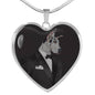 Amazing Great Dane Dog Print Heart Pendant Luxury Necklace