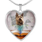 Berger Picard Print Heart Pendant Luxury Necklace