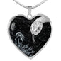 Amazing Snake Print Heart Pendant Luxury Necklace