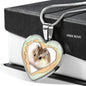 Robo Hamster Print Heart Charm Necklaces