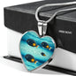 Achilles Tang Fish Print Heart Charm Necklace
