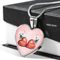 West Highland White Terrier (Westie) Print Heart Charm Luxury Necklace
