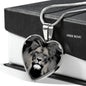 Lion Grey Art Print Heart Charm Necklaces