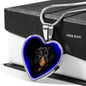 Amazing Rottweiler Dog Print Heart Charm Necklaces