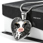 Cow Print Heart Pendant Luxury Necklace