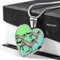 Quarter Horse Art Print Heart Charm Necklaces