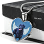 Amazing Curly Coated Retriever Print Heart Pendant Luxury Necklace