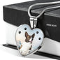 Cardigan Welsh Corgi Print Heart Pendant Luxury Necklace
