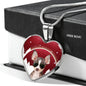 Chihuahua Print Heart Charm Luxury Necklace