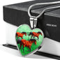 Arabian Horse Art Print Heart Charm Necklaces
