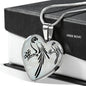 Parrot Vector Art Print Heart Charm Necklaces