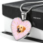 Labrador Retriever Print Heart Charm Necklaces
