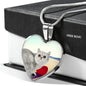 Exotic Shorthair Cat Print Heart Pendant Luxury Necklace