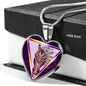 Horse Designer Art Print Heart Charm Necklaces