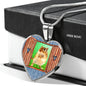 Golden Hamster Art Print Heart Charm Necklaces