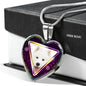 Lovely Samoyed Dog Print Heart Charm Necklaces