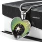 Saluki Dog Print Heart Pendant Luxury Necklace