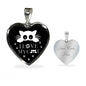" I Love My Cat" Print Heart Pendant Luxury Necklace