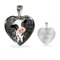 Cow Print Heart Pendant Luxury Necklace