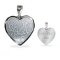Cute Dog Print Heart Pendant Luxury Necklace