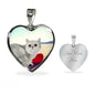Exotic Shorthair Cat Print Heart Pendant Luxury Necklace