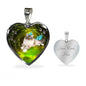 Birman Cat Print Heart Charm Necklaces