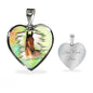 Thoroughbred Horse Art Print Heart Charm Necklaces