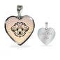 Maltese Dog Vector Art Print Heart Charm Necklaces