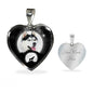 Amazing Siberian Husky Print Heart Pendant Luxury Necklace
