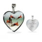 Lovely Common Molly Fish Heart Pendant Luxury Necklace