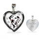 Lovely Dalmatian Dog Print Heart Charm Necklaces