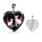 Devon Rex Cat Print Heart Charm Necklaces