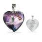 Turkish Angora Cat Print Heart Pendant Luxury Necklace