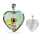Anatolian Shepherd Dog Print Heart Pendant Luxury Necklace