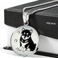 Shiba Inu Dog Print Luxury Necklace