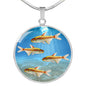 Glowlight Tetra Print Luxury Circle Necklace