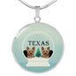 Yorkshire Terrier (Yorkie) Texas Print Luxury Necklace