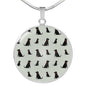 Labrador Retriever Pattern Print Luxury Necklace