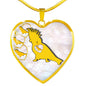 Cockatoo Parrot Art Print Heart Charm Necklaces
