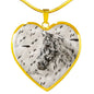 Appaloosa Horse Print Heart Pendant Luxury Necklace