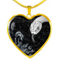 Amazing Snake Print Heart Pendant Luxury Necklace